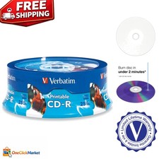 25-Pack White Inkjet Printable CD-Rs 700MB 80 Minutes, OEM Certified Performance picture