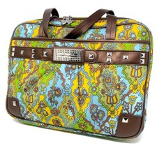 Kathy Van Zeeland Laptop Bag Groovy Retro Aesthetic Floral Flowers Rare NWoT 🕺 picture