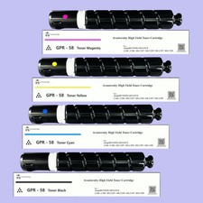 Compatible  Canon GPR-58 GPR58 Toner, Set of CMYK / 2 Packs of Black picture