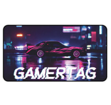 Custom Gamertag GTA Theme Night Street Racing Gaming Mousepad XLarge Desk Mat picture