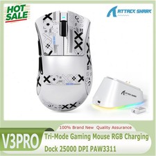 ATTACK SHARK V3PRO Tri‑Mode Gaming Mouse RGB Charging Dock 25000 DPI PAW3311 picture