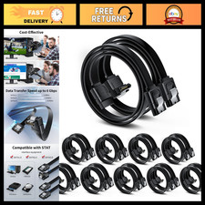 20-Pack SATA III Cable - 10 Straight & 10 Right Angle Connectors for Fast Data T picture