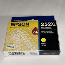 Genuine Epson 252XL High-Capacity Yellow Ink Cartridge Expires 07/2024 - NEW picture