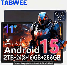 TABWEE T90 11” in Android 15 Tablet 8GB RAM 256GB 1920x1200 Wi-Fi LTE 4G Gray picture