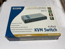 D-Link DKVM-4K 4-Port KVM Switch PS/2 VGA w/ Cables Open Box NOS picture