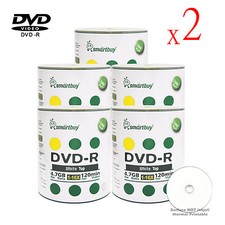 1000 Grade A+ Smartbuy Blank 16X DVD-R 4.7GB White Top Storage Recordable Disc picture