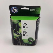HP 96 Black Ink Cartridges Twin Pack C9348FN Genuine Expired Jul 2014 picture