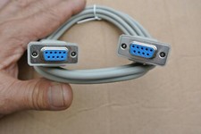 NEW 6FT NULL MODEM SERIAL CABLE DB9F TO DB9F FEMALE TO FEMALE 9 PIN DB9 picture