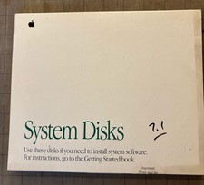 Vintage Mac System 7.1 on disks; 1991 picture