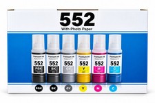 Sublimaker 552 ink refill 6-pack for Epson ET-8550 ET-8500 + photo paper picture
