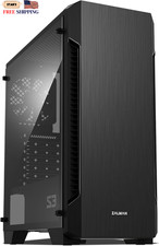 Zalman S3 ATX Mid Tower PC Case Full Acrylic Side Panel 3x Case Fan 120mm NEW picture