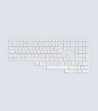 Wooting Double Shot PBT White Keycap Set JP Layout Dye-sub No Kana Used picture