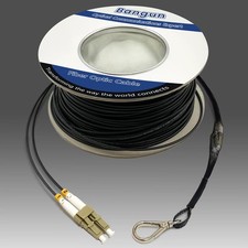 50 Meters OM3 Fiber LC to LC Outdoor Armored Fiber Optic Cable, 10GB/Gigabit ... picture