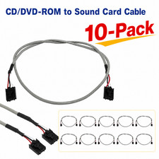 10-Pack Standard CD-ROM DVD-ROM to Sound Card Internal Audio Cable H4PL MPC4 picture