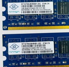 Nanya 2GB (2x1GB) DDR@ PC-2 6400 800MHz Desktop Memory kit -NT1G64U8HB0BY-25C picture