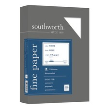 25% Cotton Business Paper 8.5x11, 24 Lb White, 500 Sheets Box picture