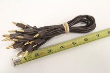 Lot of 16) EAI Electronic Associates Brown Communication Cable Patch Cord Banana picture