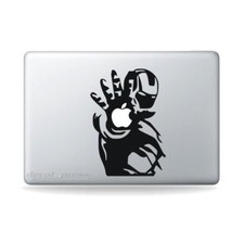 Iron Man Apple Hand Macbook Vinyl Sticker Laptop Skin picture