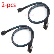 2-pcs Internal Mini SAS SFF-8087 to Mini SAS HD SFF-8643 Raid Data Cable 50cm picture