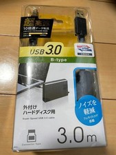 Elecom USB3.0 cable USB A Male to USB B Male Ferrite Core 3m USB3-BF30BK Japan picture