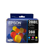 Epson 288XL Cyan Magenta Yellow and Black Ink Cartridge Set T288XL-BCS NEW picture