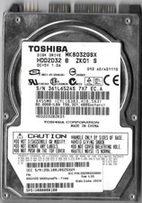 Toshiba MK8032GSX HDD2D32 B ZK01 S 80GB Sata Hard Drive picture
