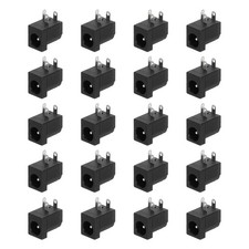 20pcs DC5521 Power Jack, 30V 0.5A 9x14.2x15mm 3 Pin, Black picture