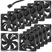 12 Pack 120 Mm Computer Case Fans 3000 RPM High Performance Cooling 4-Pin 12V Do picture