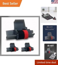 High-Quality 3-Pack Black and Red Ink Roller Cartridges for Office Calculators picture