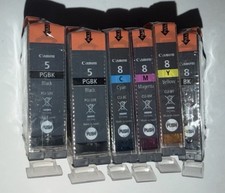 6pk GENUINE Canon PGI-5 CLI-8 Black Cyan Magenta Yellow Ink Set NEW  picture