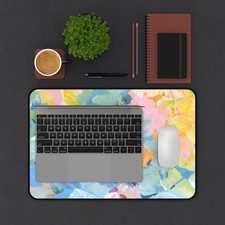 Abstract Watercolor Illustration Desk Mat | Modern Art Mouse Pad picture