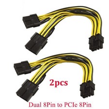 2pcs Tesla NVIDIA dual 8 to 8 Graphics Card Power Cable K80 M40 M60 P40 P100 GPU picture