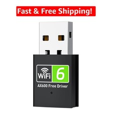 Portable USB WiFi 6 Adapter - 600Mbps Dual-Band for Fast Internet Anywhere picture