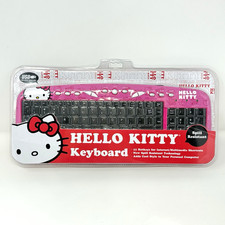 Hello Kitty USB Keyboard Sanrio Sakar Pink Hot Keys Spill Resistant Sealed picture