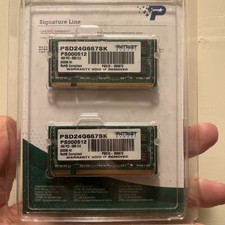 4GB kit Patriot PSD24G667SK 2GBx2 DDR2-667 PC2-5300 SODIMM 200pin CL5 Laptop RAM picture