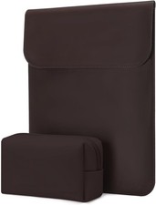 Laptop Case 13.3 inch, Chestnut Brown Faux Suede Leather Case for MacBook Neo 13 picture