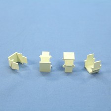 4 Leviton Almond Quickport Snap-In 1-Port Blank Filler Cover Inserts 40859-A picture