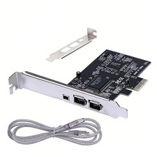 PCI-E Express FireWire 1394a IEEE1394 Card w/Low Profile Bracket US Stock picture