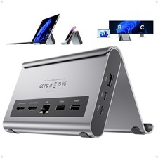 PULWTOP USB C Docking Station Dual Monitor, Laptop Dock Windows HDMI 4K BD239A picture