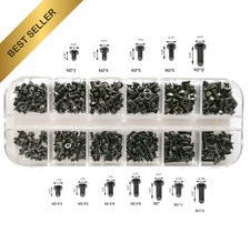 Laptop Replacement Screw Assortment Kit 360pcs M2 M2.5 M3 Black Hard Drive SSD picture
