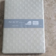 Beige Checkered PVC Hard Shell Case for MacBook Air 13