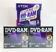 TDK DVD-RAM 9.4GB 240min Double-Sided Type 4 Rewritable Lot 9 New Sealed Japan picture