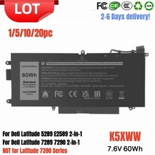 ✅LOT 1-20PC K5XWW 71TG4 Battery For Dell Latitude 7389 7390 5285 5289 2-in-1 picture
