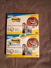 130 Sheets 3M Post-it Picture Paper 4x6 Matte  STICKY PAPER  Ink Jet BRAND NEW  picture