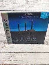 NETGEAR Nighthawk AX2400 5-Stream WIFI 6 Router RAX30-100NAS Black New Open Box picture
