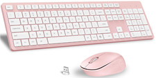 Combo de teclado y ratón inalámbricos ergonómicos tamaño completo picture