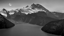 Landscape nature glacier moon snowy peak Custom Gaming Mat Desk picture