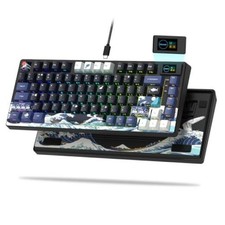 SK80 75% Keyboard with Color Multimedia Display Gaming Keyboard Kanagawa Black picture