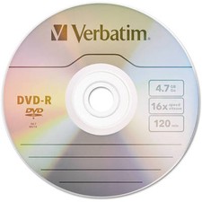 10 VERBATIM Blank DVD-R DVDR 16X 4.7GB Logo Branded Media Disc in Paper Sleeves picture