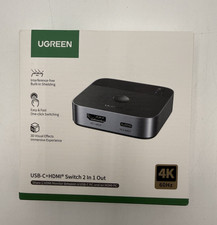 UGREEN USB-C Switch 2 in 1 Out HDMI 4K@60Hz Aluminum Switcher for Laptops Phones picture